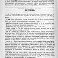 0938 - Page 934 - Revue des journaux. Journaux russes (Med. Oboz., n° 14, 1888) (Procès-verbal des séances de la Société médicale de Dunabourg, 1888) / Courrier / Réorganisation d'une école de service de santé militaire