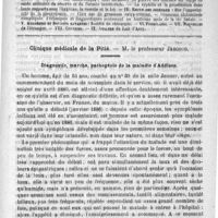 0941 - Page 937 - Comité de rédaction / Sommaire / Clinique médicale de la Pitié. - M. le Professeur Jaccoud. Diagnostic, marche, pathogénie de la maladie d'Addison