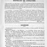 0015 - Page 11 - Formulaire. Traitement de l'ulcère serpigineux de la cornée. - Dehenne / Nouvelles de l'étranger. Les exécutions par l'électricité / La saccharine / Courrier