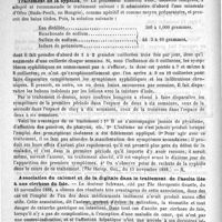 0024 - Page 20 - Bibliothèque. De la prostitution au point de vue de l'hygiène et de l'administration en France et à l'étranger, par le Docteur Reuss. - Paris, J.-B. Baillière, 1889 / Revue des journaux. Traitement de la syphilis (The therap. Gaz., du 15 novembre 1888) / Association du calomel et de la digitale dans le traitement de l'ascite liée à une cirrhose du foie / Gelsemium sempervirens