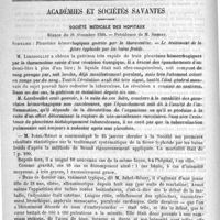 0036 - Page 32 - Revue des journaux. Étude séméiologique du second bruit du coeur, par MM. Bucquoy et Marfan (Revue de médecine, novembre 1888) / Académies et sociétés savantes. Société médicale des hôpitaux. Séance du 28 décembre 1888
