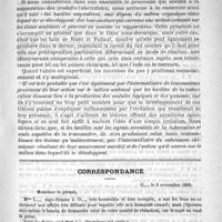 0059 - Page 55 - Sur une forme suppurative du lupus tuberculeux, par le Docteur H. Hallopeau et M.-L. Wickham / Correspondance