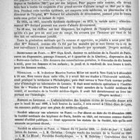 0064 - Page 60 - Courrier / Distinction accordée à une surveillante / Dispensaires de Paris / Nécrologie [Maurice Norton Miller] / Hospices de Grenoble / Société médicale des hôpitaux de Paris / Société de médecine de Paris