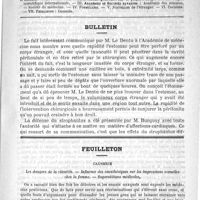 0065 - Page 61 - Comité de rédaction / Sommaire / Bulletin / Feuilleton. Causerie. Les dangers de la clientèle. - Influence des anesthésiques sur les impressions sexuelles chez la femme. - Superstitions médicales