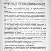 0087 - Page 83 - Courrier. Association française pour l'avancement des sciences / Statistique de l'Institut Pasteur / Asiles d'aliénés / Erection d'un monument à Daviel