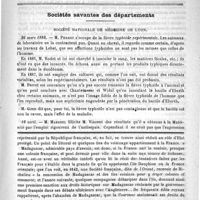 0107 - Page 103 - Revue des journaux. De l'hydrargyrie suraiguë et de son traitement par le soufre, par le Docteur A. Luton (Union médicale du Nord-Est, octobre 1888) / Sociétés savantes des départements. Société nationale de médecine de Lyon / Feuilleton. Nouvelle géographie universelle. - La terre et les hommes, par Elisée Reclus, - T. XVI. - Océan et terres océaniques : Iles de l'océan indien, Insulinde, Philippines, Micronésie, Nouvelle-Guinée, Mélanésie, Nouvelle-Calédonie, Australie, Polynésie