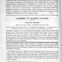 0120 - Page 116 - L'anémie pernicieuse progressive / Académies et sociétés savantes. Société de chirurgie. Séance du 16 janvier 1888 / Feuilleton. L'hypnotisme dans le roman d'aujourd'hui (A suivre) [Ch. Schmit]