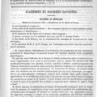 0179 - Page 175 - Revue des journaux. Emploi du Rhus aromaticus dans l'incontinence d'urine (Archives médicales belges, octobre 1888) / Le sel dans les affections nerveuses de l'estomac (Le Courrier médical) / Académies et sociétés savantes. Académie de médecine. Séance du 29 janvier 1889