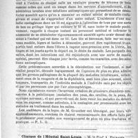 0198 - Page 194 - Bulletin. Réorganisation du service de clinique des maladies des enfants au point de vue de la désinfection et de l'antisepsie prophylactique / Clinique de l'Hôpital Saint-Louis. - M. le Profr A. Fournier. La loi dite de Colles, loi de Baumès