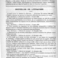0206 - Page 202 - Thèses pour le doctorat soutenues devant la Faculté de médecine de Bordeaux pendant les mois de novembre et décembre 1888 / Nouvelles de l'étranger. Académie royale de médecine de Belgique