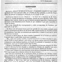 0207 - Page 203 - Nouvelles de l'étranger. Académie royale de médecine de Belgique / Courrier. Association générale des médecins de France / Une Ecole de médecine navale à Bordeaux