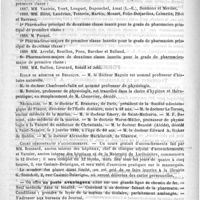 0244 - Page 240 - Courrier. Tableau d'avancement du corps de santé militaire pour 1889 / Ecole de médecine de Besançon / Nécrologie [E. Brasseur / Le Tersec / Emery / M. F. Benoist / Worm-Müller / Benoist (Alcide) / Edward A. Stoker de Dublin / Alexander Mackintosh, de Glascow] / Cours démonstratif d'accouchements