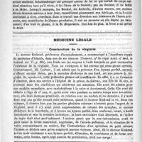0250 - Page 246 - Compte rendu des travaux de la Société de médecine de Paris pendant l'année 1888. Lu à la Société de médecine de Paris dans la séance du 12 janvier 1889, par le Docteur Jules Christian... / Médecine légale. Constatation de la virginité / Revue des journaux. Action physiologique du sulfonal, par Smith (Neue. Monats., 1888, p. 507)