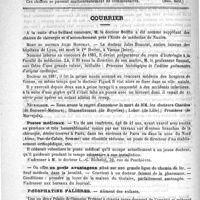 0280 - Page 276 - Nouvelles de l'étranger. Statistique sanitaire à Rome / Courrier / Mort du Docteur Jules Honorat / Nécrologie [Chardon (de Bonneuil-Matours) / Dhamelincourt (de Boyelles) / Lober (de Lille) / Prunières (de Marvejols)