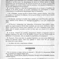 0303 - Page 299 - Académies et sociétés savantes. Société de médecine de Paris. Séance du 9 février 1889 / Courrier. Jury du concours du bureau central de médecine