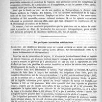 0314 - Page 310 - De l'emploi du Lactucarium, par M. le Docteur Delmis / De quelques nouvelles médications. Evacuation des sécrétions morbides hors du larynx obtenue au moyen des injections forcées d'eau, par le Docteur Ludwig Loewe (Monats. fur Oherenheilkunde, 1888, 5, et Revue hebdomadaire de thérapeutique)