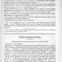 0337 - Page 333 - Académies et sociétés savantes. Académie de médecine. Séance du 26 février 1889 / Faculté de médecine de Paris. Thèses de doctorat soutenues pendant le mois de février 1889