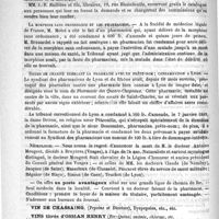 0340 - Page 336 - Courrier. Ecole de médecine de Reims / La morphine sans ordonnance et les pharmaciens / Soeurs de charité exerçant la pharmacie avec un prête-nom ; condamnation à Lyon / Nécrologie [Antoine Mougeot / Claude (de Nomény) / Jacques (de Sains) / Masseloux (de Clussais) / Pascaret / Régnier (de Blaye) / Simon (de Caen) / Truchot (de Lyon)