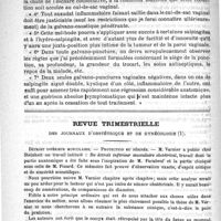 0358 - Page 354 - Note sur un cas d'hydro-salpingite (avec présentation de la malade). Son nouveau traitement électrique. Mémoire lu à la société de médecine de Paris dans la séance du 11 février 1888. Par le Docteur G. Apostoli / Revue trimestrielle des journaux d'obstétrique et de gynécologie