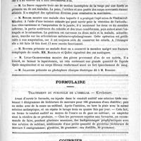 0363 - Page 359 - Académies et sociétés savantes. Société de chirurgie. Séance du 27 février 1889 / Formulaire. Traitement du furoncle de l'oreille. - Kirchener / Courrier. Ouverture de l'Ecole du service de santé militaire à Lyon