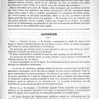0375 - Page 371 - De quelques nouvelles médications. De la créoline (Bulletin médical du Nord, 1888, 12) / Courrier. Cours à l'institut Pasteur / Hospice de la Salpêtrière / Société médicale du XVIe arrondissement