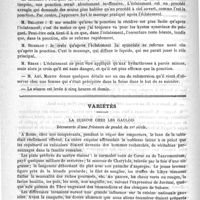 0384 - Page 380 - Académies et sociétés savantes. Société de médecine de Paris. Séance du 23 février 1889 / Variétés. La cuisine chez les gaulois. Découverte d'une fricassée de poulet du IVe siècle