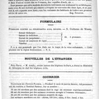 0386 - Page 382 - Variétés. La cuisine chez les gaulois. Découverte d'une fricassée de poulet du IVe siècle [Eug. Toulouse] / Formulaire. Pommade contre la phlegmatia alba dolens. - N. Guéneau de Mussy / Nouvelles de l'étranger. Buda-Pesth / Courrier. Statistique de l'Institut Pasteur