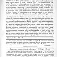 0419 - Page 415 - Syphiligraphie. Affaire Colles-Baumès. Action en revendication de propriété. Par A. Morel-Lavallée / Feuilleton. Causerie. Le Docteur Rameau, par M. Georges Ohnet [Simplissime] / Traitement de l'angine diphtéritique. - H. Roger et Peter
