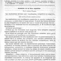 0425 - Page 421 - Comité de rédaction / Sommaire / Anomalies de la force expultrice, par le Docteur Fournel / Des contractions insuffisantes