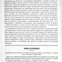 0466 - Page 462 - Ce que la chirurgie peut faire d'un tuberculeux, par L.-G. Richelot (Communication au congrès de la tuberculose, 1888) / Bibliothèque. Traité élémentaire d'hygiène et de thérapeutique de l'hystérie, par le Docteur G. Thermes. Paris, Lecrosnier et Babé, 1889 / Recherches cliniques sur les anomalies de l'instinct sexuel, par le Docteur Paul Sérieux. Paris, Lecrosnier et Babé, 1888
