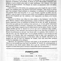 0483 - Page 479 - Variétés. Inauguration de l'école du service de santé militaire à Lyon / Formulaire. Gaze iodoformée. - G. Doux