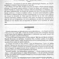 0531 - Page 527 - Formulaire. Pommade contre l'acné de la face. - E. Besnier / Nouvelles de l'étranger. Nécrologie [Donders] / Courrier. Congrès international de thérapeutique et de matière médicale