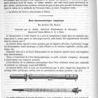 0578 - Page 574 - Académies et sociétés savantes. Société de médecine de Paris. Séance du 23 mars 1889 / Étui thermométrique aseptique. Du Docteur Ch. Bailly, construit par A. Aubry