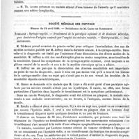 0589 - Page 585 - Académies et sociétés savantes. Société de chirurgie. Séance du 10 avril / Société médicale des hôpitaux. Séance du 12 avril 1889