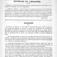 0591 - Page 587 - Formulaire. Traitement du coup de soleil. - H. Washington / Nouvelles de l'étranger. Allemagne / La crémation à Berlin / Courrier