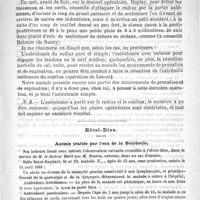 0597 - Page 593 - Hôtel-Dieu. - M. le Docteur Kirmisson. Déformation de l'avant-bras droit consécutive à une fracture des deux os. Ostéotomie / Hôtel-Dieu. Anémie traitée par l'eau de la Bourboule