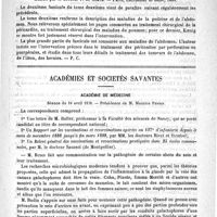 0599 - Page 595 - de zoologie médicale d'après les leçons de L. Roule, par A. Suis. Paris et Toulouse, 1880 / Traité de pathologie chirurgicale spéciale, par Fr. Koeng, traduit par le Docteur F.-R. Comte. - Paris, Lecrosnier et Babé, 1889 / Académies et sociétés savantes. Académie de médecine. Séance du 16 avril 1889