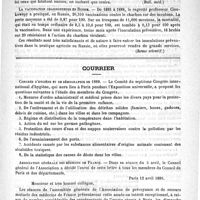 0603 - Page 599 - Nouvelles de l'étranger. Succès des antivaccinateurs en Angleterre / La vaccination charbonneuse en Russie / Courrier. Congrès d'hygiène et de démographie de 1889 / Association générale des médecins de France
