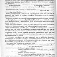 0604 - Page 600 - Courrier. Association générale des médecins de France / Congrès international d'otologie et de laryngologie