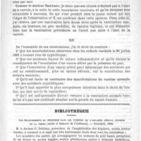 0613 - Page 609 - Anomalies vaccinales par le Docteur Commenge / Bibliothèque. Les épanchements du péritoine dans les tumeurs de l'appareil génital interne de la femme (ascite et tumeurs de l'abdomen). - Steinheil, 1889