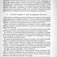 0619 - Page 615 - Le cancer dans une commune de Normandie. - Nature contagieuse et mode de propagation du mal, par le Docteur Arnaudet. I. - Statistique / II. - Caractère contagieux et mode de propagation du cancer