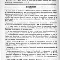 0628 - Page 624 - Formulaire. Solution contre les taches de rousseur / Courrier. Banquet annuel de l'internat / Interdiction de la médecine civile aux officiers de santé de la marine / Hôpital des Enfants Malades / Nécrologie [Escudier (de Séverac-le-Château)] / Société de médecine de Paris