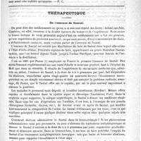 0647 - Page 643 - Bibliothèque. Atlas schématique du système nerveux, par W.-H. Flower, traduit par A. Duprat et précédé d'une préface de M. Déjérine. - Paris, G. Masson / Thérapeutique. De l'essence de Santal
