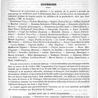 0675 - Page 671 - Formulaire. Potion contre les vomissements incoercibles. - Blumensaudt / Courrier. Témoignages de satisfaction aux médecins / Congrès international de médecine mentale / Association Lagoguey à Toulouse