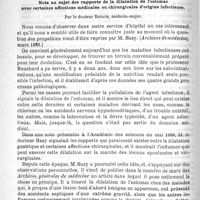0684 - Page 680 - Note sur les conditions de réceptivité de l'appareil urinaire à l'invasion microbienne. Communication à l'Académie des sciences le 29 avril 1889, par le Professeur Guyon / Note au sujet des rapports de la dilatation de l'estomac avec certaines affections médicales ou chirurgicales d'origine infectieuse. Par le Docteur Dufaud