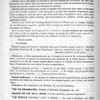 0700 - Page 696 - Courrier. Médecin. - Honoraires. - Tarif non obligatoire pour les tribunaux. - Appréciation des services rendus. - Longue maladie. - Visites répétées. - Appréciation en bloc / Nécrologie [Dépéret-Muret] / Société de médecine de Paris