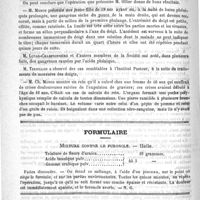 0726 - Page 722 - Académies et sociétés savantes. Société de chirurgie. Séance du 8 mai / Formulaire. Mixture contre le furoncle. - Halle / Courrier
