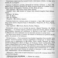0728 - Page 724 - Courrier. Faculté de médecine de Lyon / Société obstétricale et gynécologique de Paris / Concours d'agrégation, anatomie, physiologie et histoire naturelle / Concours d'agrégation : physique, chimie et pharmacie / Conférences cliniques sur les maladies des enfants (Hôpital Trousseau, 89, rue de Charenton) / Nouveau Journal / Nécrologie [Octave Foucher (de Saint-Mandé)]