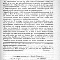0745 - Page 741 - Association générale de prévoyance et de secours mutuels des médecins de France. Trentième assemblée générale tenue à Paris, les 12 et 13 mai 1889. Première séance / Feuilleton. Causerie [Simplissime] / Traitement du coryza. - Morell-Mackenzie