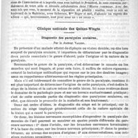 0755 - Page 751 - Association générale de prévoyance et de secours mutuels des médecins de France. Trentième assemblée générale tenue à Paris, les 12 et 13 mai 1889. Deuxième séance / Clinique nationale des Quinze-Vingts. Diagnostic des paralysies oculaires, par le Docteur Valude